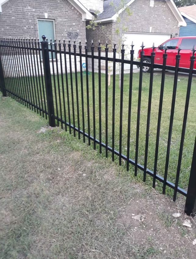 Decorative Black Iron Fence