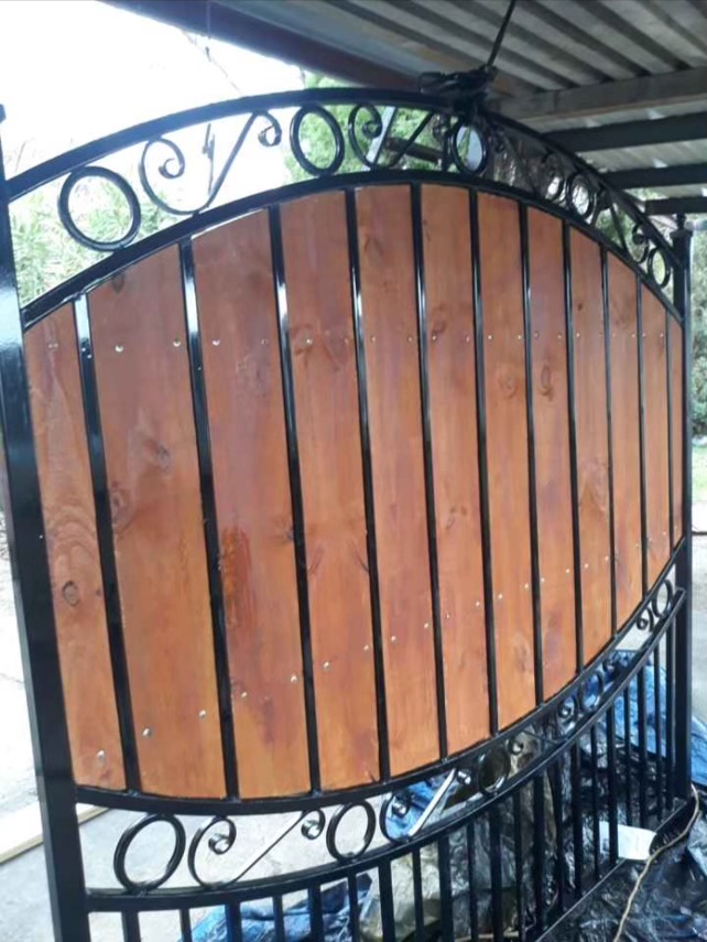 Arched Gate with Decorative Ironwork